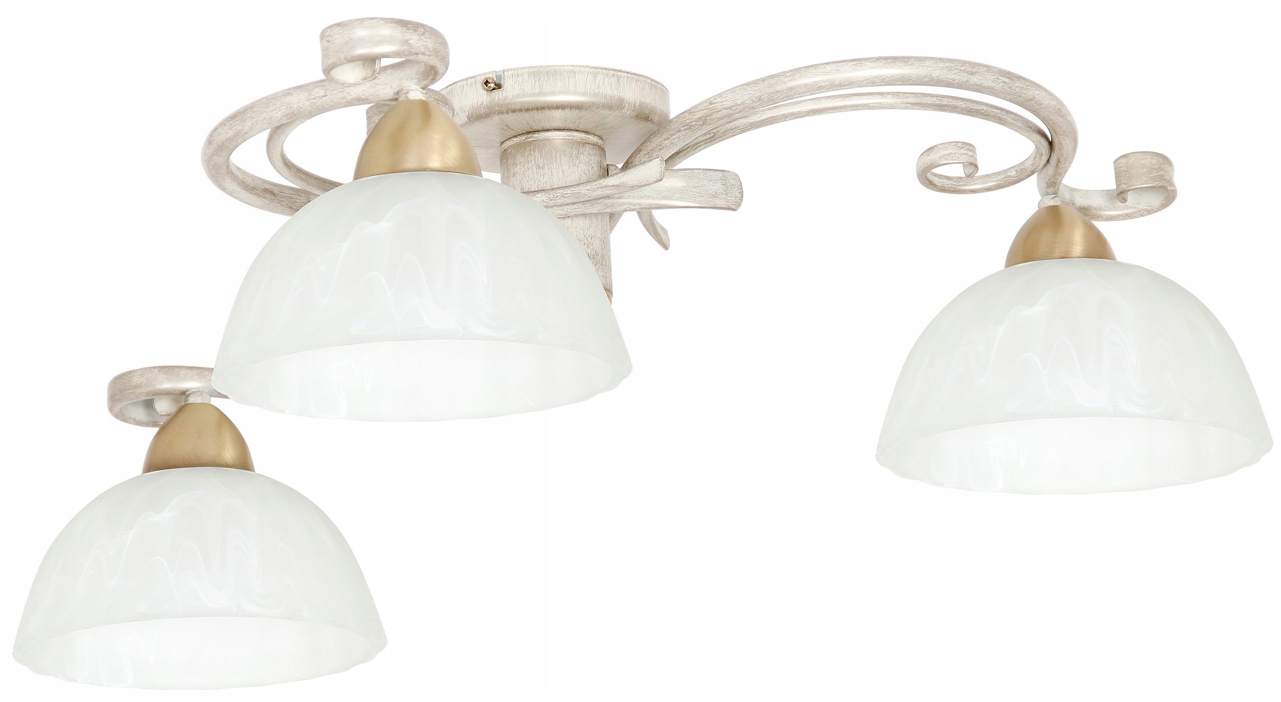 Stropná lampa Aurora Krémovo Zlatý Luster Klasický Ozdobný Tienidlo