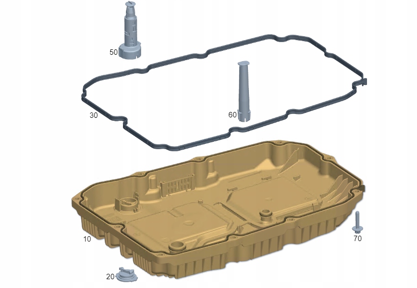 Miska olejowa z uszczelką do skrzyni biegów (01)