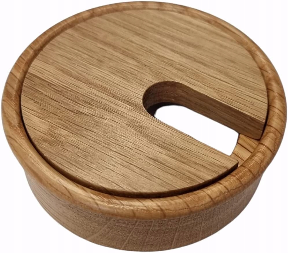 Przepust kablowy z lakierowanego dębu GEDOTEC