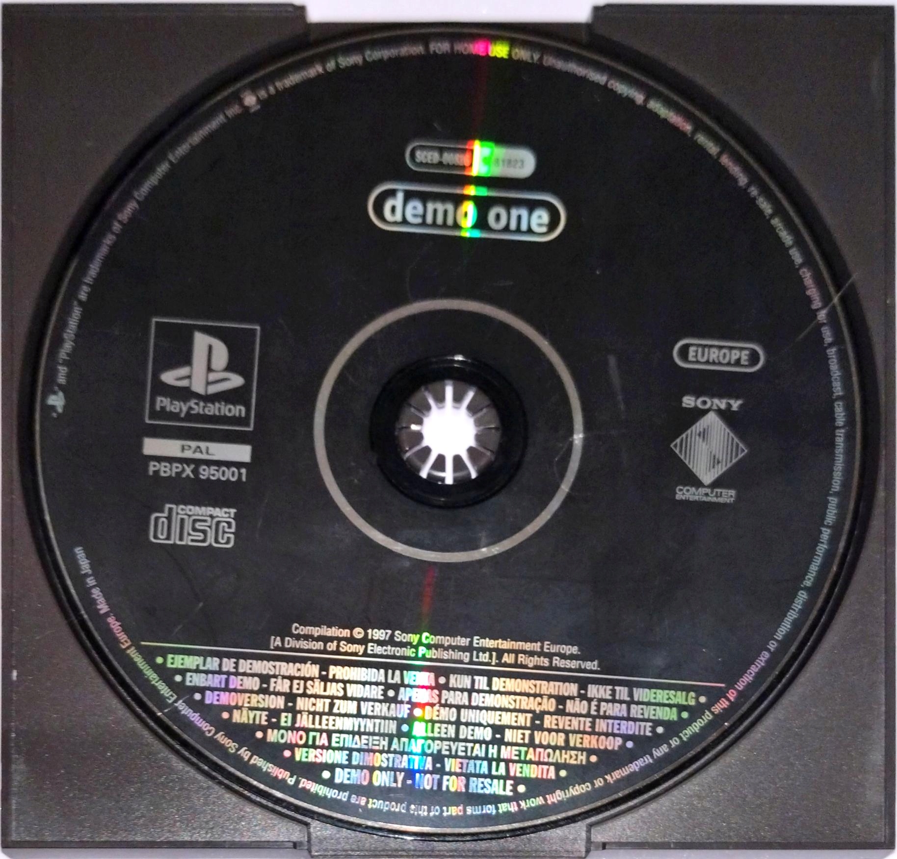 DEMO ONE PSX PS1 SCED-00816 SAMA PŁYTA CZYTAJ OPIS !