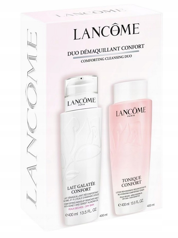 Lancome Confort zestaw do demakijażu mleczko 400ml tonik 400ml