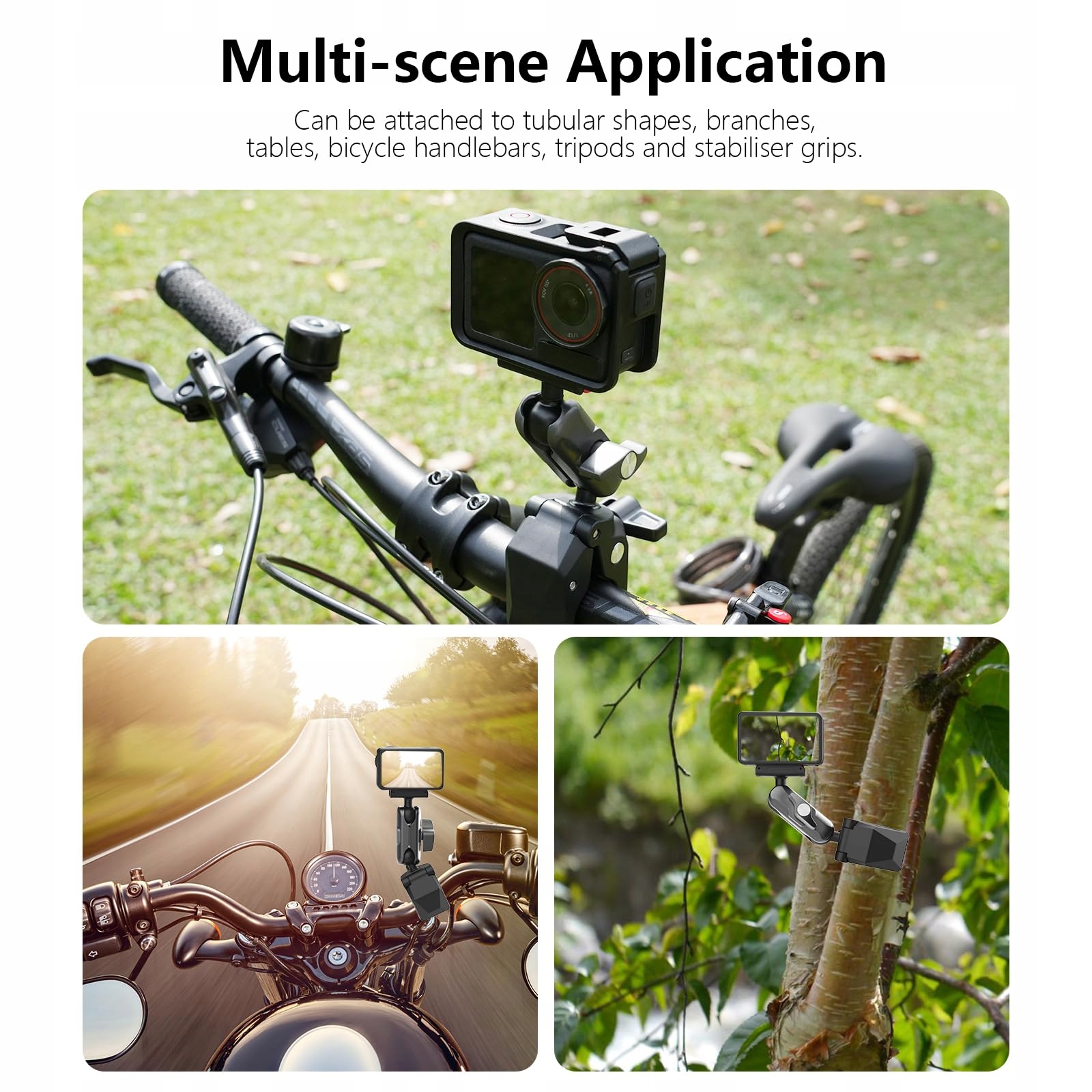 Uchwyt Kierownicy DJI Osmo Action 5 Pro 4 3 Motocykl Rower Klamra NEOSOU — miniatura 5