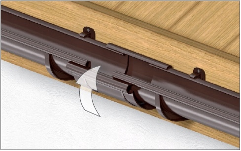 GAMRAT PVC ŁĄCZNIK RYNNY 125 BRĄZ 8019 Marka Gamrat