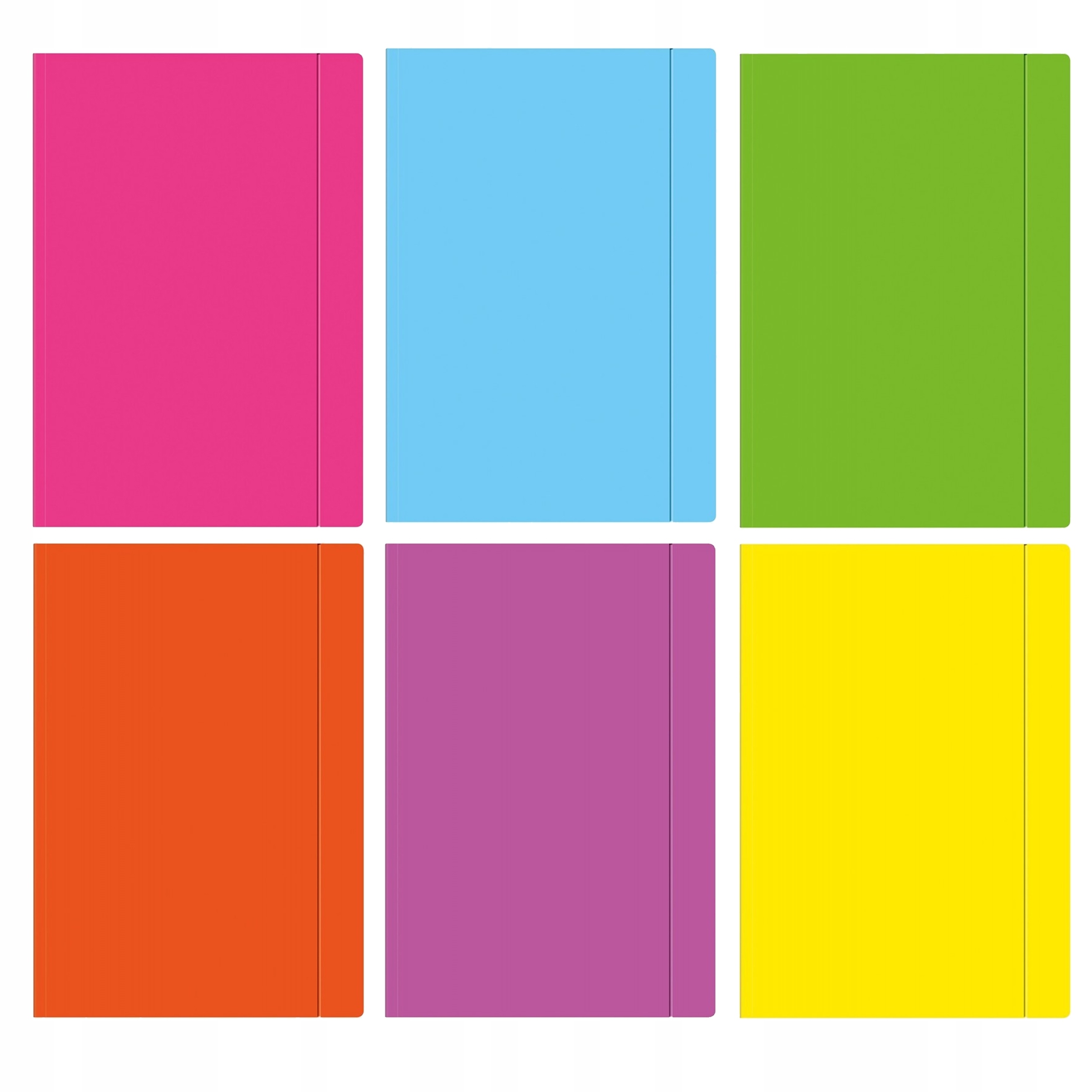 TECZKA Z GUMKĄ A4+ FLUORESCENCYJNA INTERDRUK MIX 1szt. Marka Interdruk