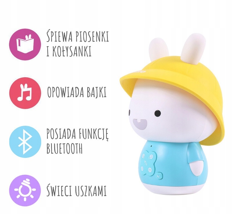 Alilo Króliczek Babay Bunny Bluetooth Głośnik odtwarzacz Mp3 bajki 0-3 lat Rodzaj inny