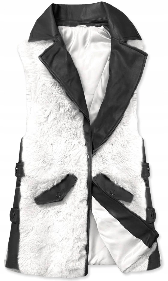 Vesta Ekokůže+kožešina BR9592 Černá-bia M (38)