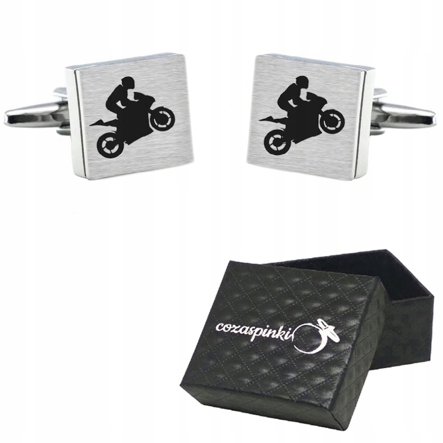 Spinki do mankietów z grawerem MOTOCYKLISTA