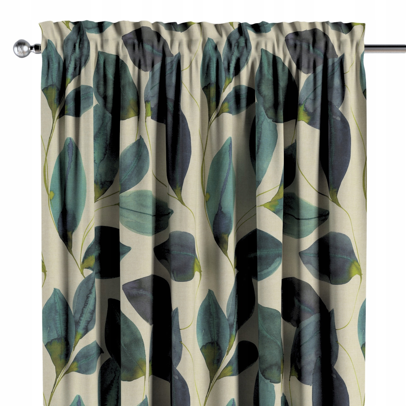 Dekoria Záclona na kanáli s ofinou 1 ks 130x260 cm odtiene zelenej