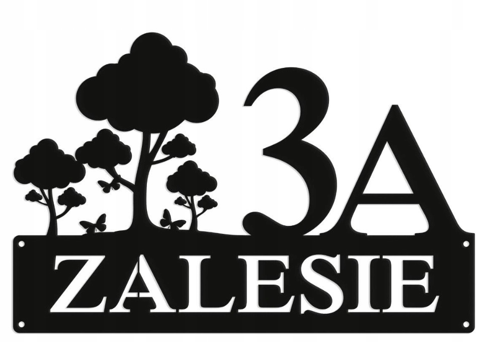 Číslo Na Dom 80 cm Tabuľa Adresa Ocel 2 mm ul. Zalesie
