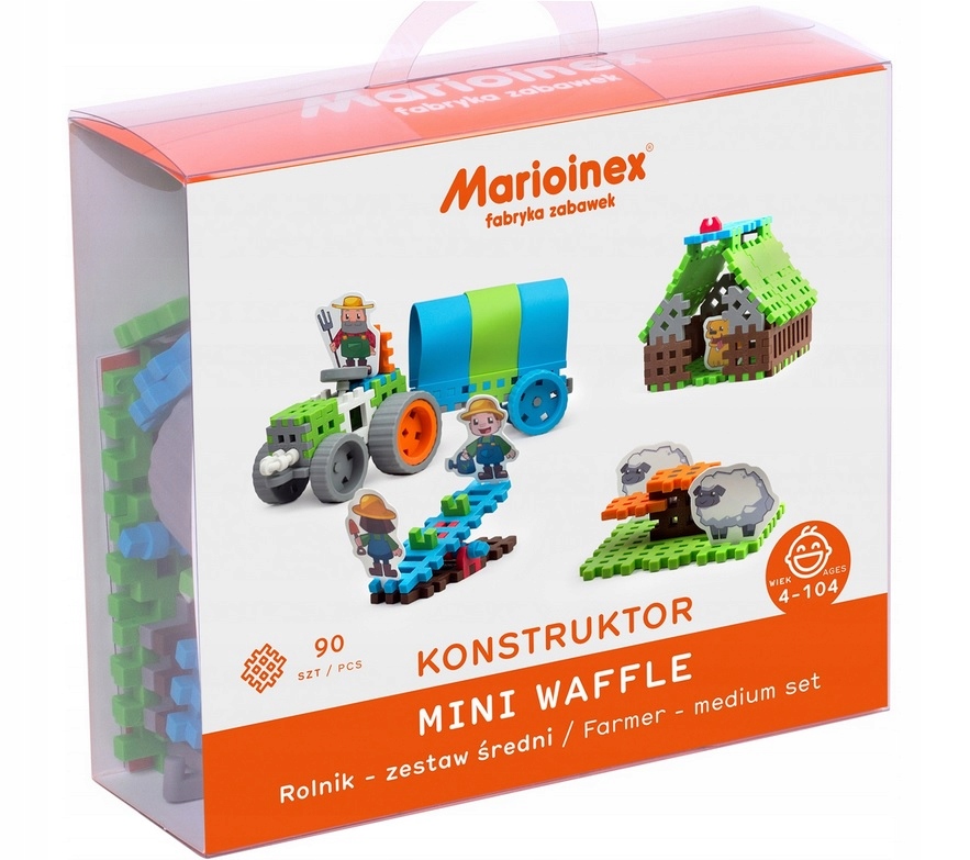 

Marioinex Klocki Waffle Rolnik Zestaw Średni 90el.