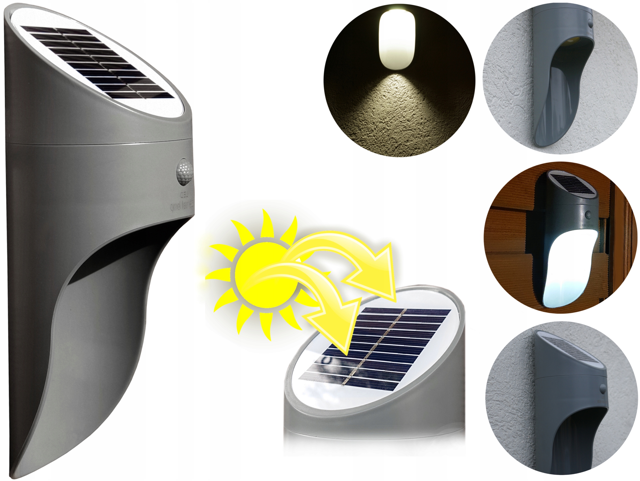 

Lampa Led Solarna Ścienna Elewacyjna Ogrodowa Loft