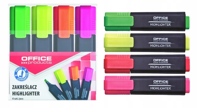 

Zakreślacze Zestaw Office Products 8 Sztuk Etui