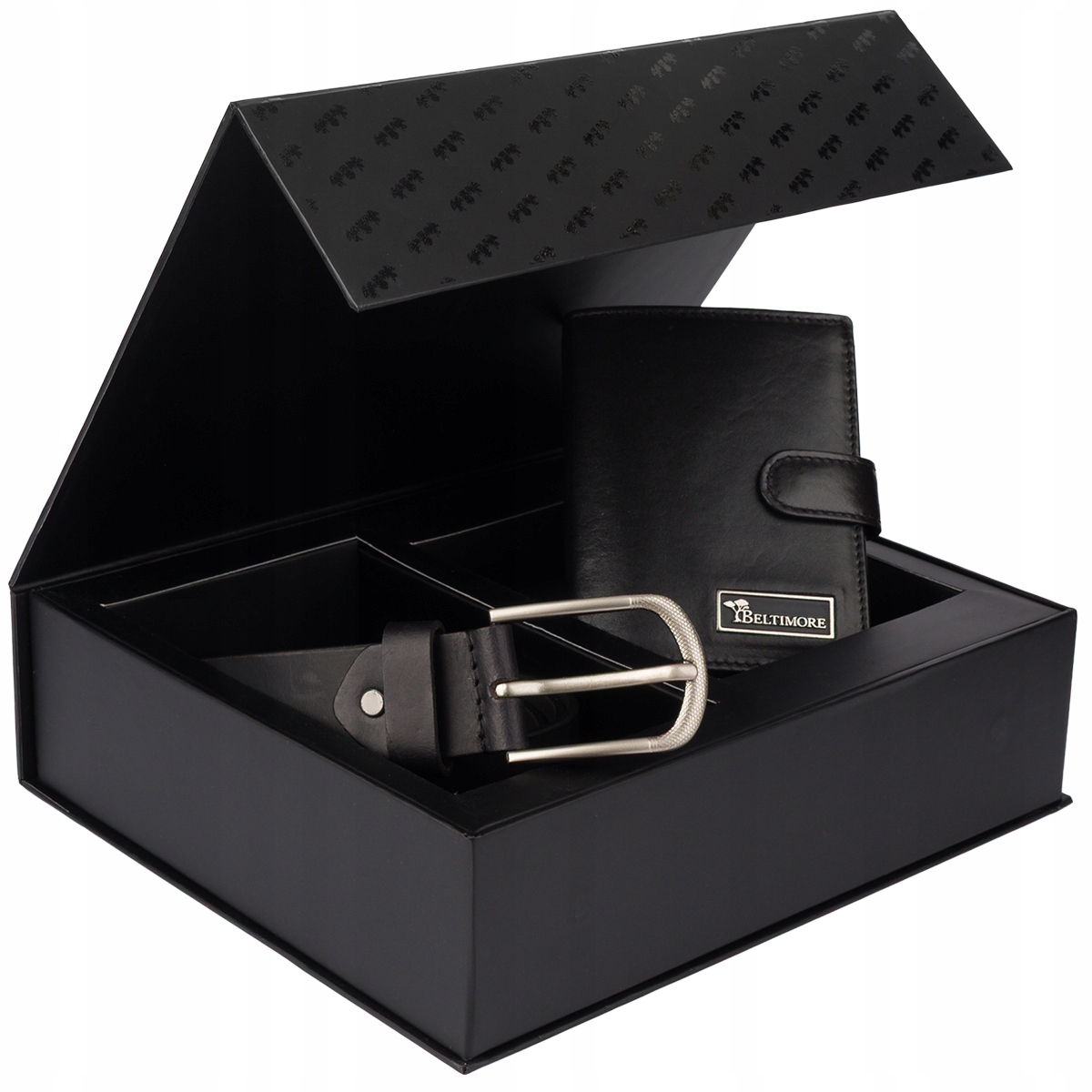 Dárková sada pánský kožený pásek peněženka krabička Beltimore