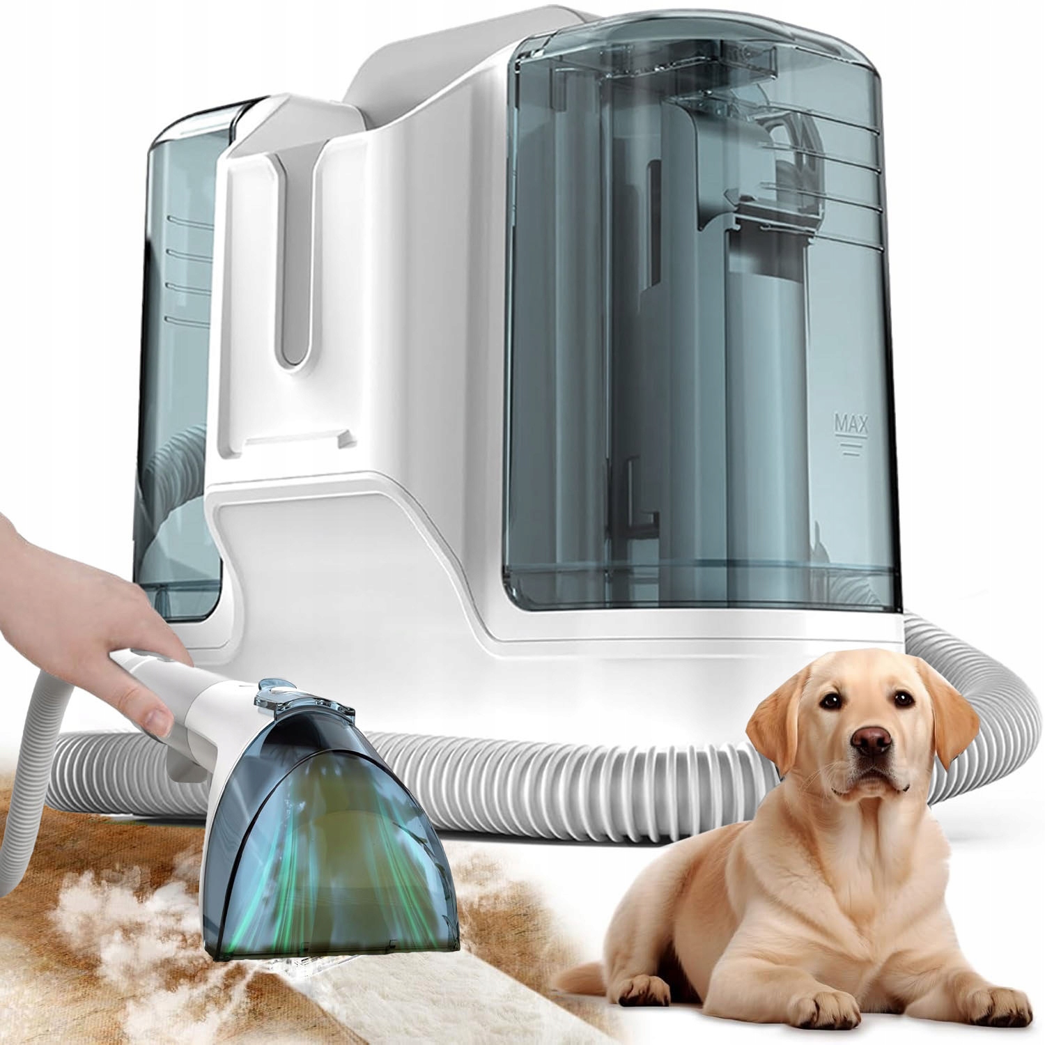 Odkurzacz Piorący Do Dywanów Tapicerki Mokro Sucho Zestaw Ssawki Spot Clean