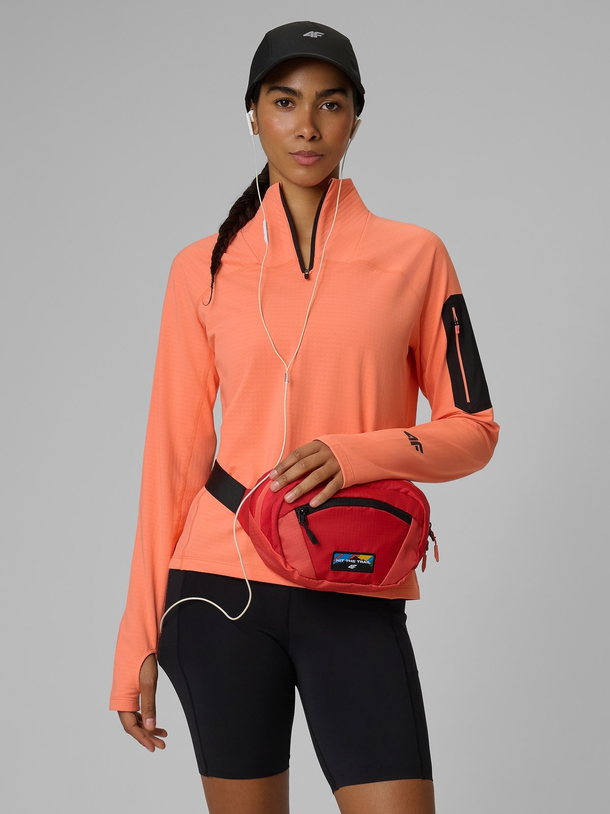 4F Mikina Oranžová Slim S