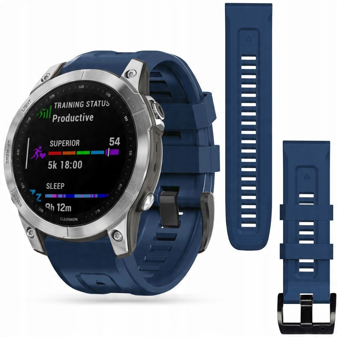 

Pasek Silikonowy Sport do Garmin epix 2, Granatowy