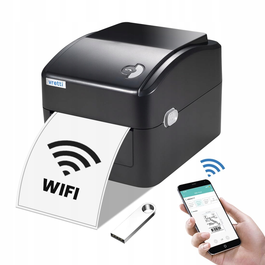 Drukarka etykiet kurierskich Usb 10x15cm Wifi 420B, zastępca 410b Xprinter