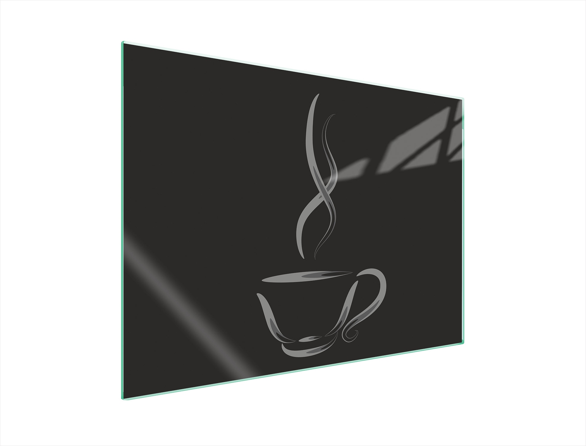 Skleněná Ochranná Deska Na Sporák 70x52 Káva Tvrzené Sklo