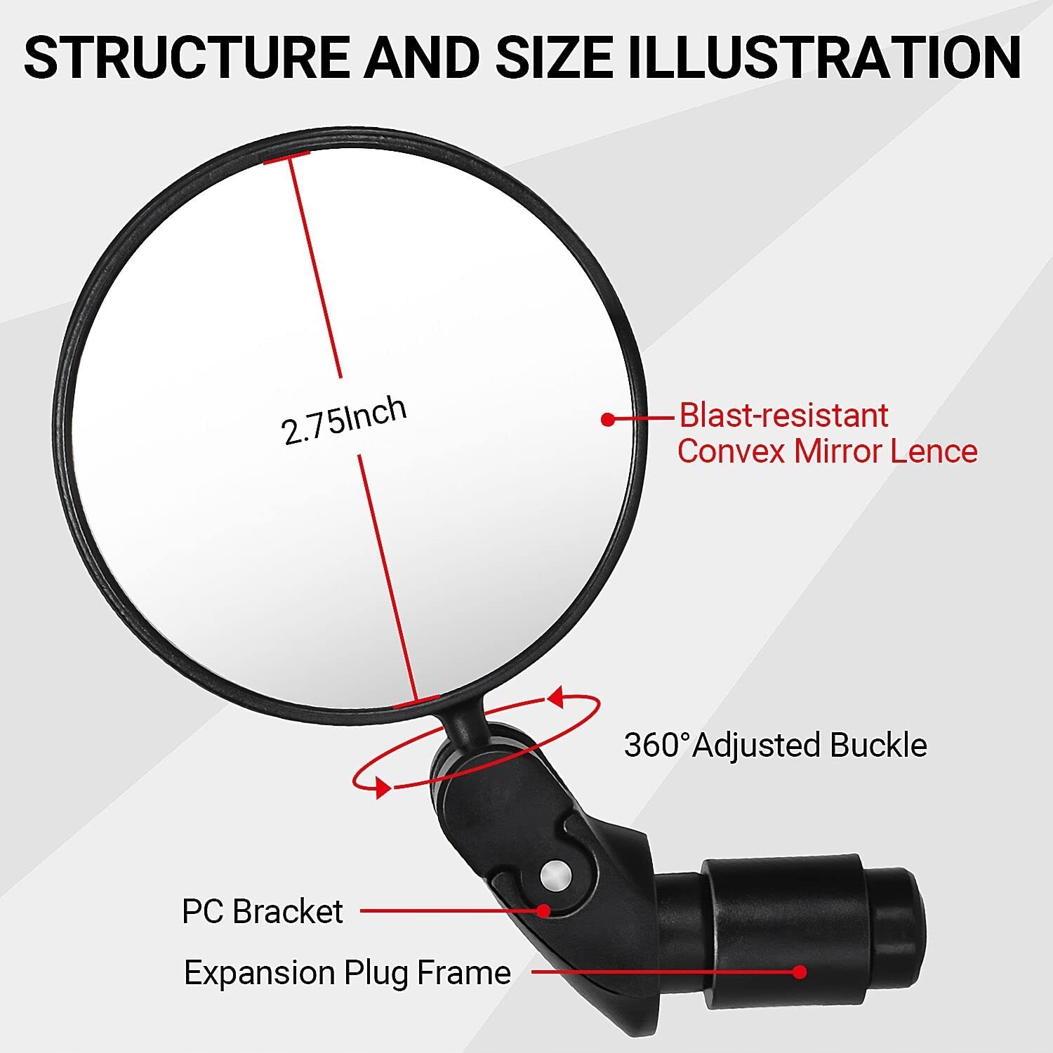 *OFERTY* | LUSTERKO ROWERU REGULOWANE PROFESJONALNE 2 SZT Rodzaj uniwersalne