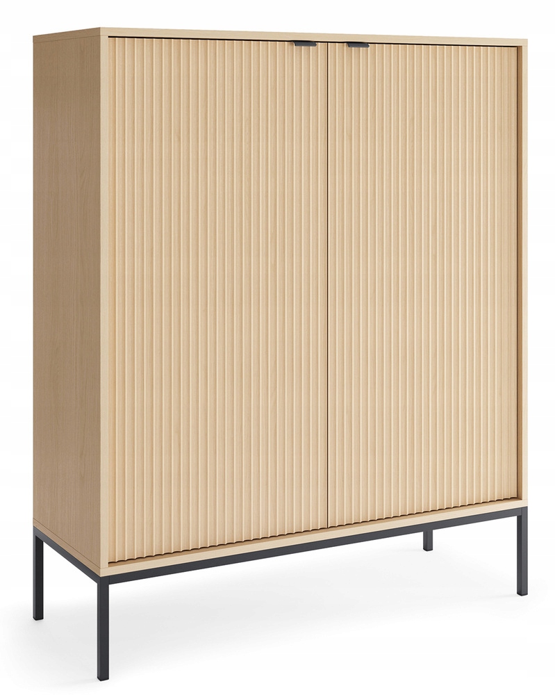 Dvoudveřová komoda Vellore 104 cm dub vicenza, černé nohy