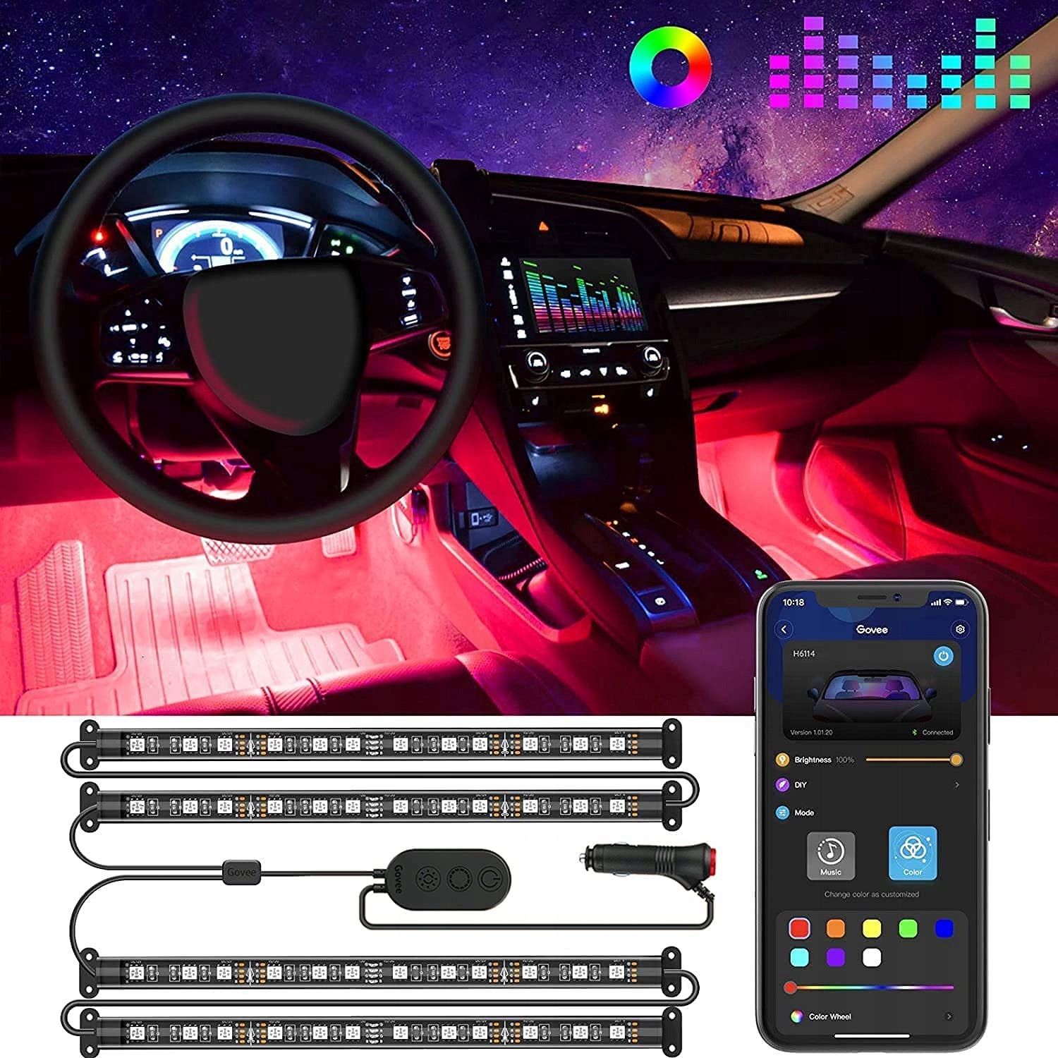СВЕТОДИОДНОЕ ОСВЕЩЕНИЕ ДЛЯ АВТОМОБИЛЯ SMART