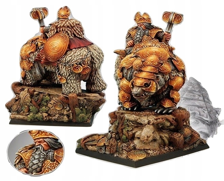 Scibor 28FM0029 Dwarf King on War Bear 28mm