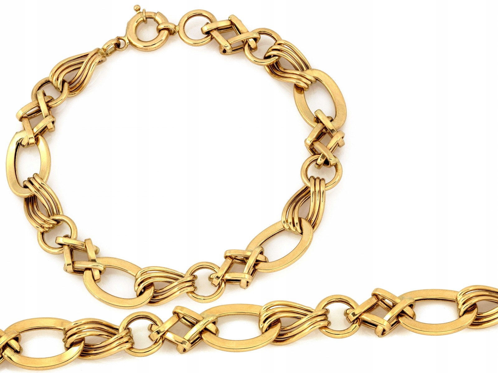 Exkluzivní zlatý náramek 585 14kt z velkých originálních článků 7.27g R20