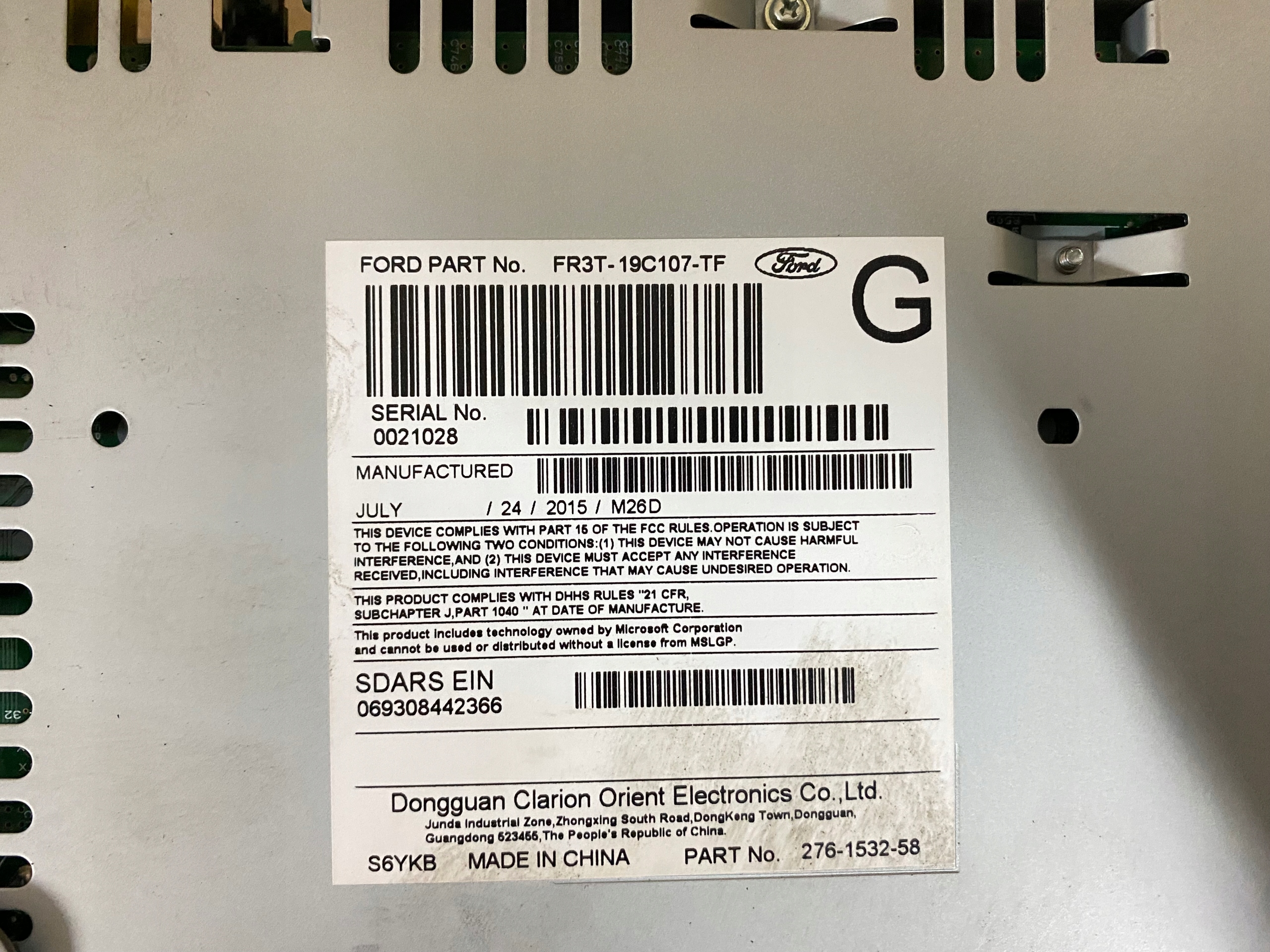 NAWIGACJA RADIO CZYTNIK FORD MUSTANG VI 2.3 ECO Typ samochodu Samochody osobowe