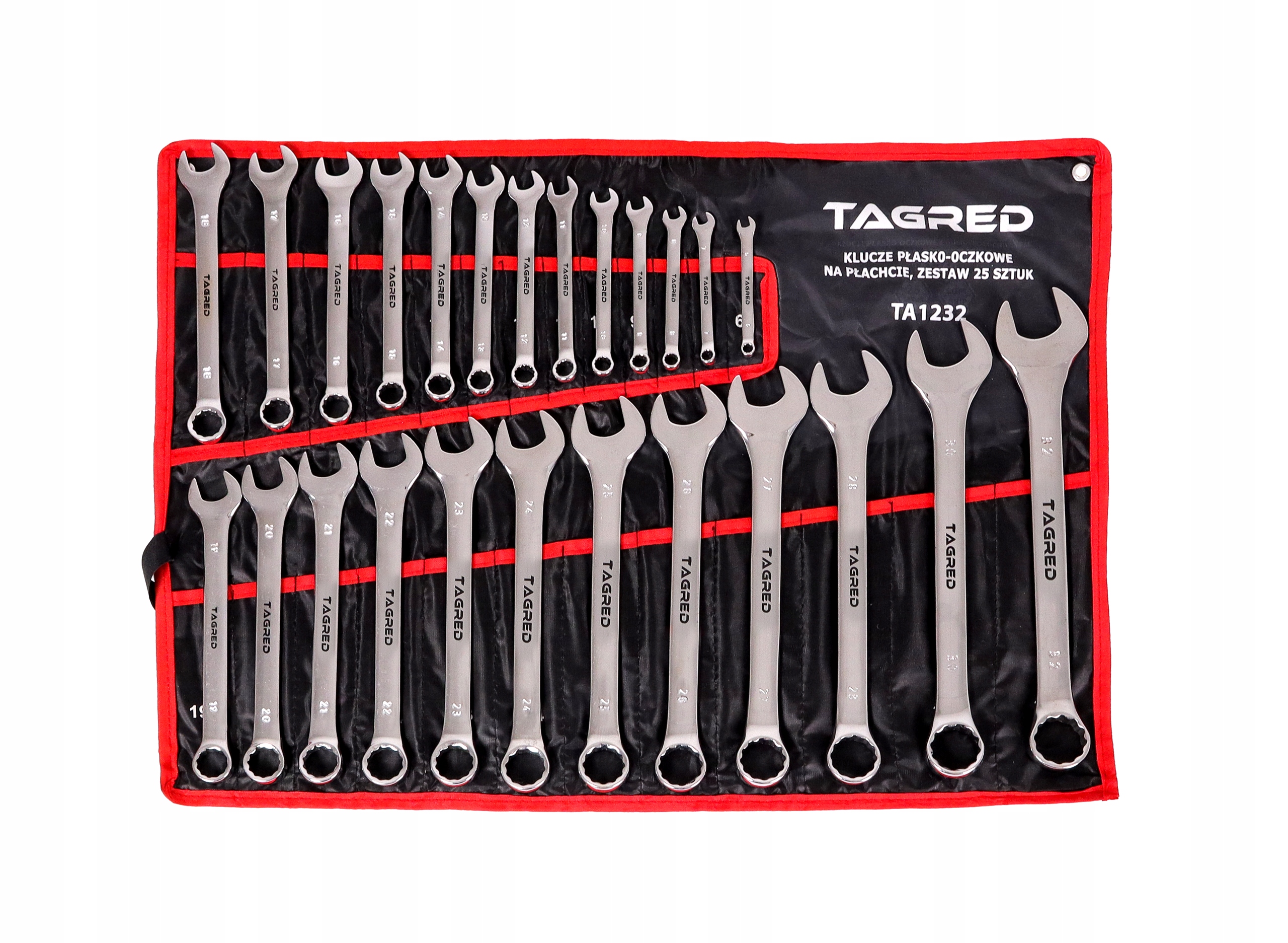 Klucze Płasko-oczkowe 6-32 Na Płachcie Zestaw 25 Sztuk