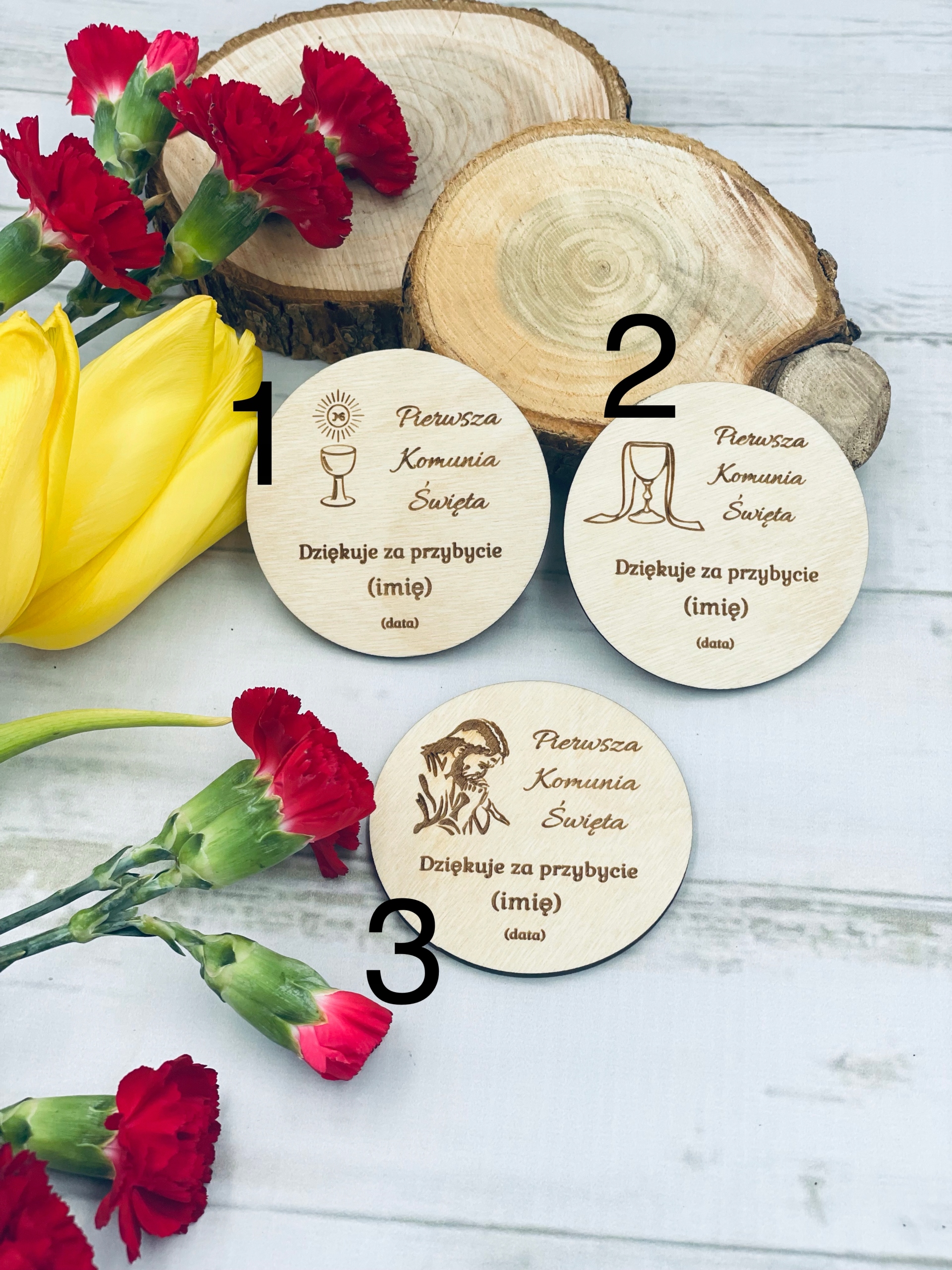 PODZIĘKOWANIE MAGNES DLA GOŚCI KOMUNIA ŚWIĘTA CHRZCINY ROCZEK ŚLUB