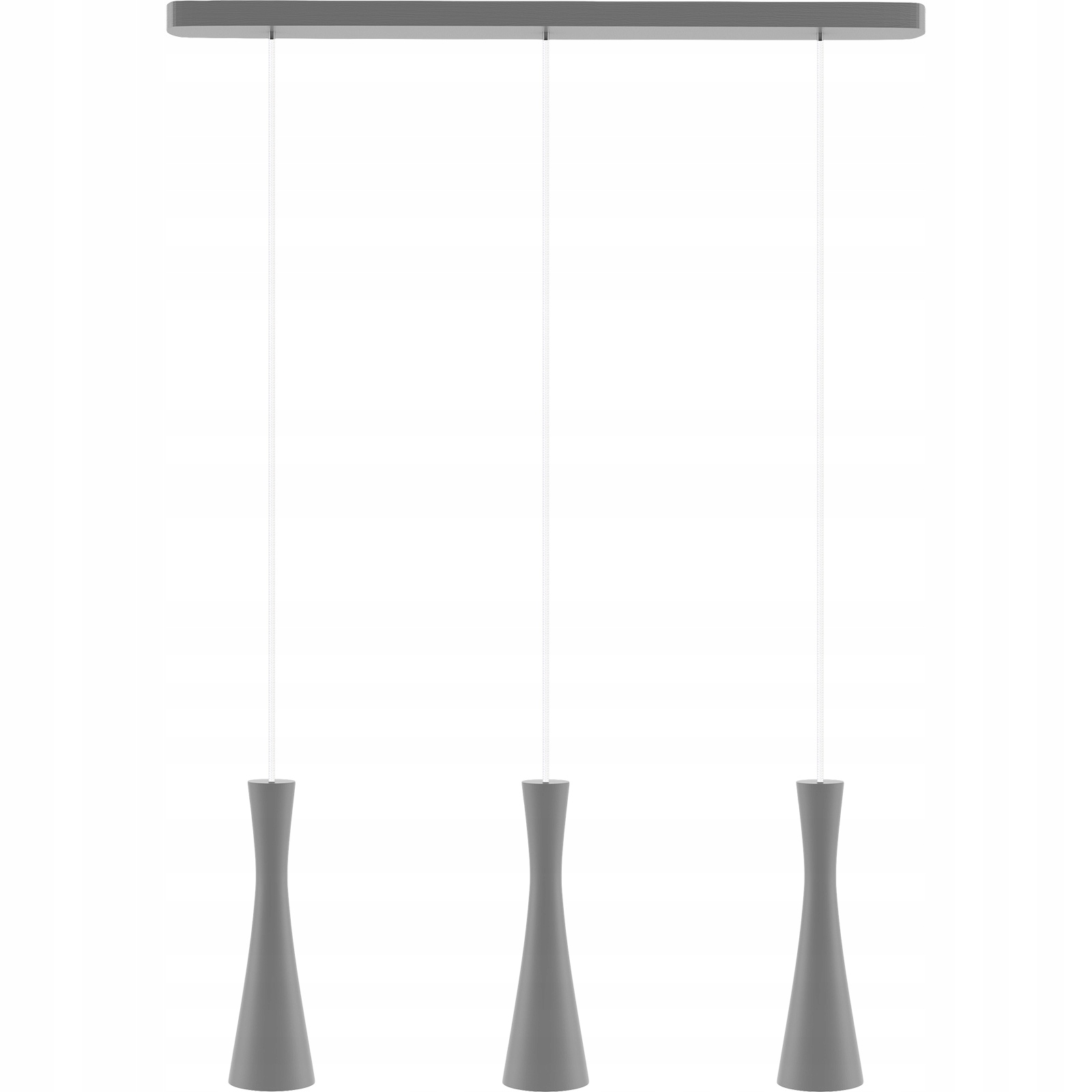Šedá Závěsná Trojitá Lampa Do Obývacího Pokoje Do Jídelny