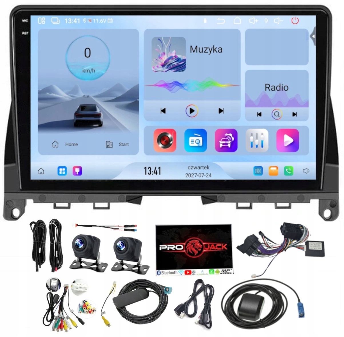 Rádio Android Mercedes W204 2007-2010 Usb Carplay Wifi 64GB Modem Sim