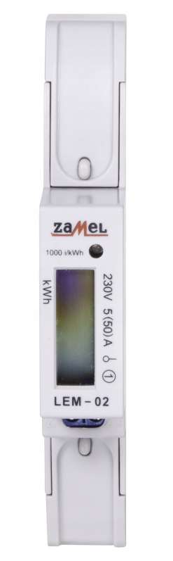 

Licznik Energii Elektr 1F 1P 50A 230V LEM-02 Zamel