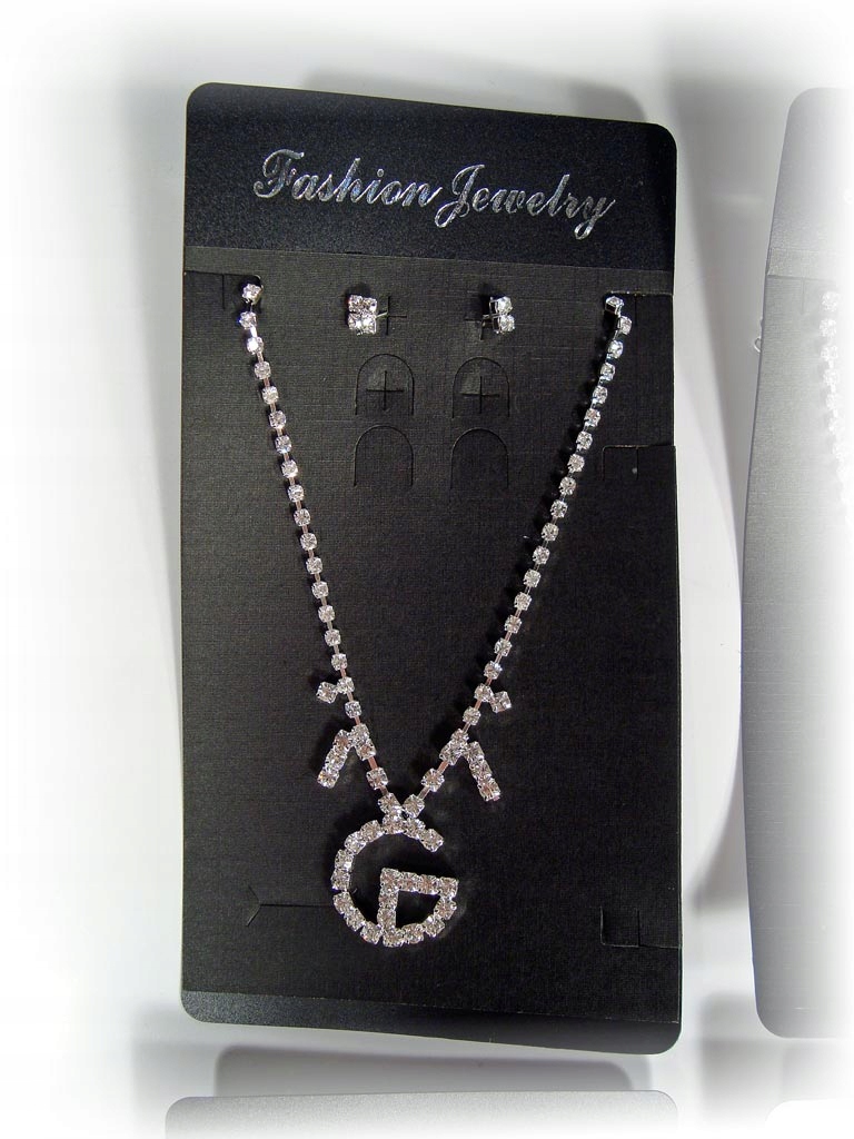 KOMPLET NASZYJNIK Z CYRKONIAMI + KOLCZYKI KOLIA Płeć kobieta