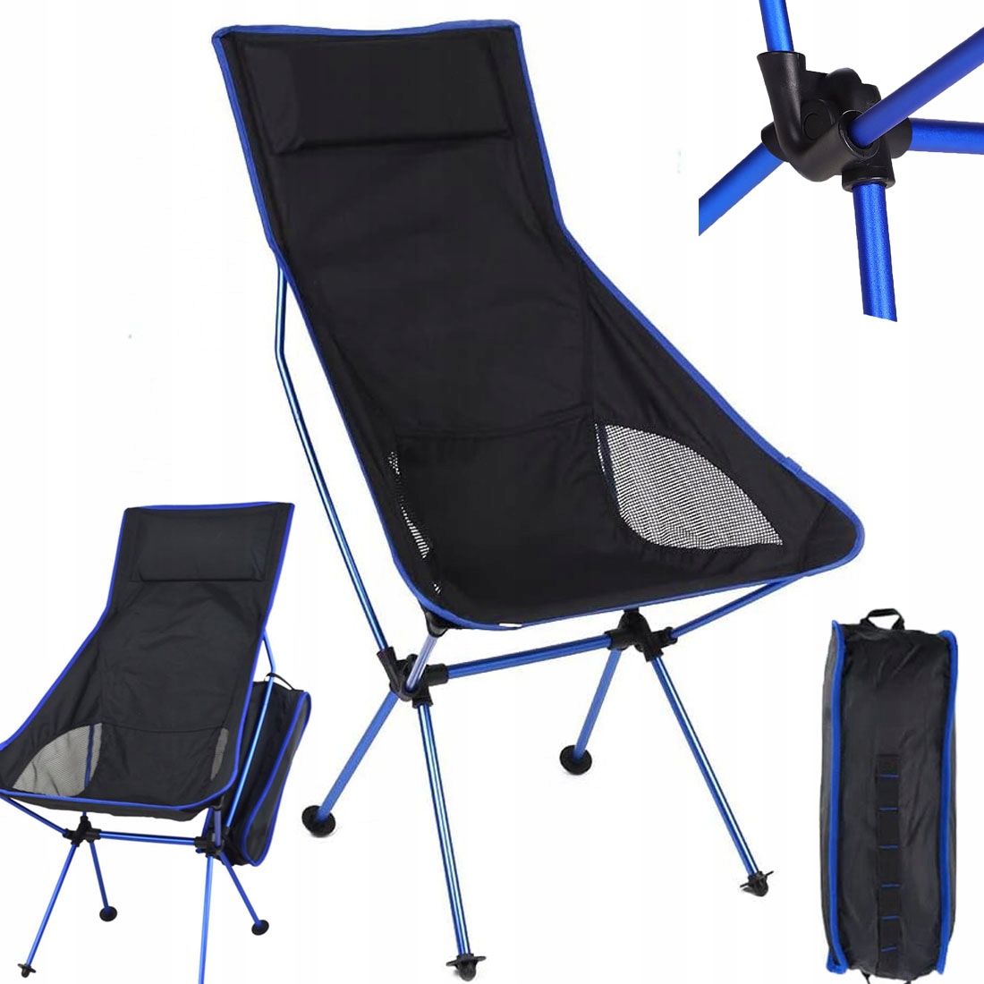 Krzesło Wędkarskie Outdoorowe Składane Dorosłych