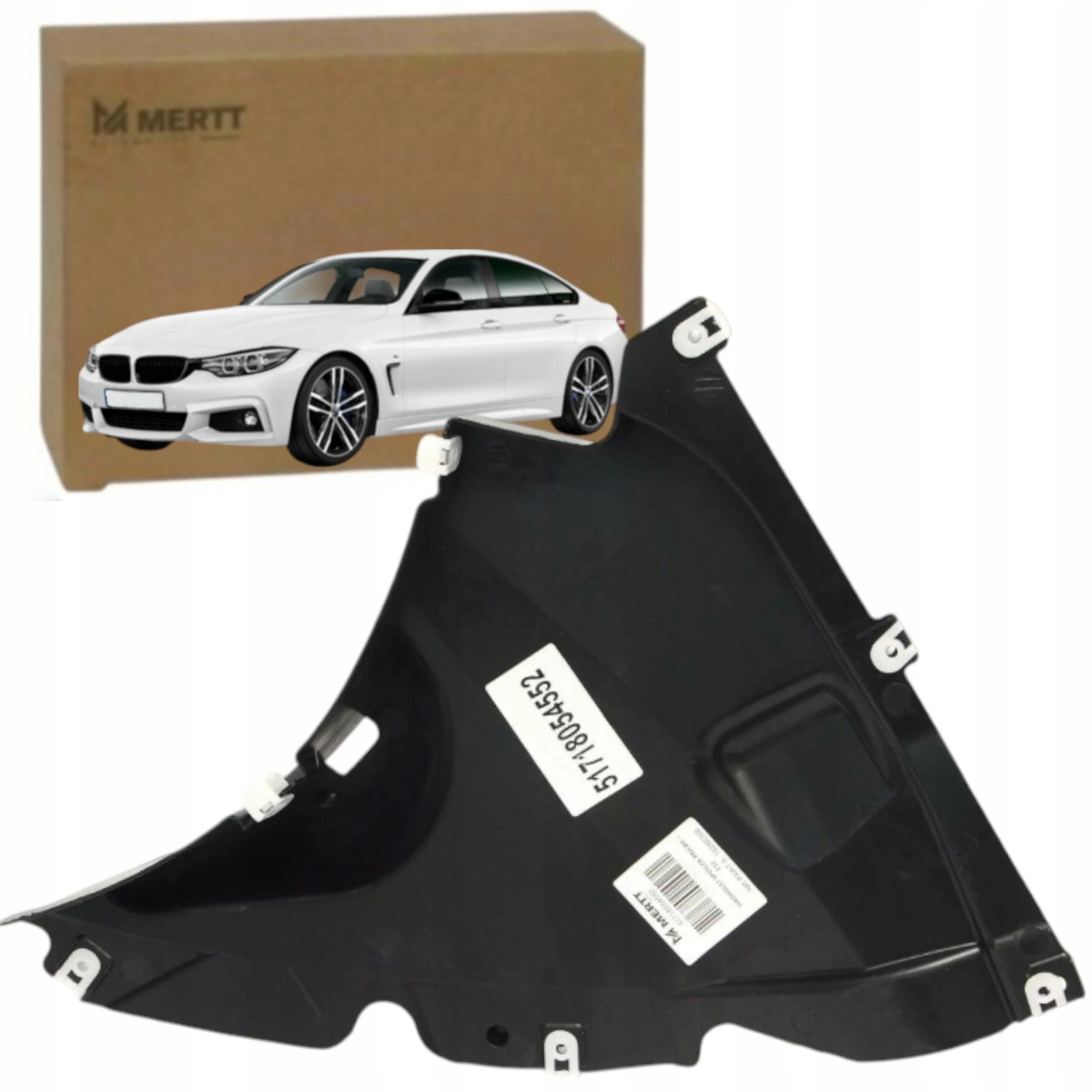 Spodní Kryt Podběhu Kola Trojúhelník Levý Bmw 4 F32 Lift F36 M Balíček 2013-2020