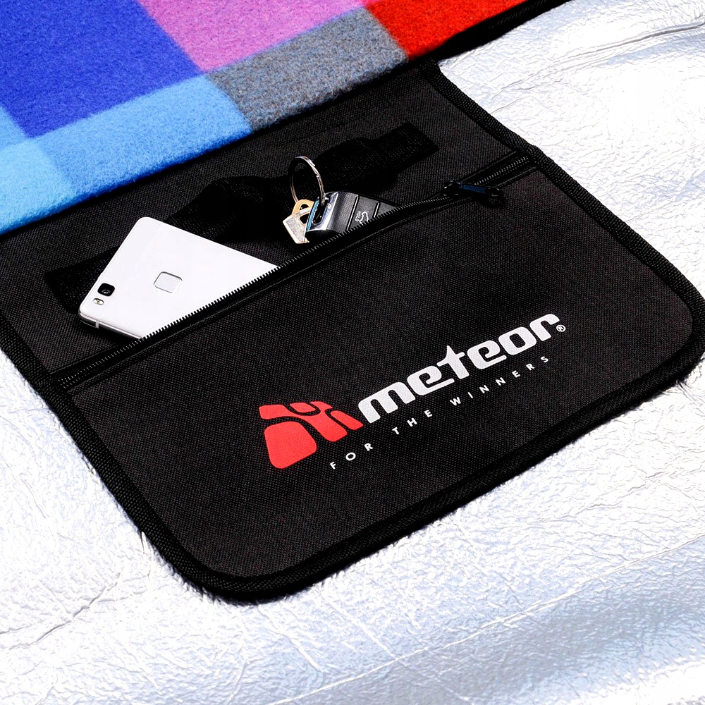 Duży koc piknikowy plażowy z izolacją ALU mata Marka Meteor