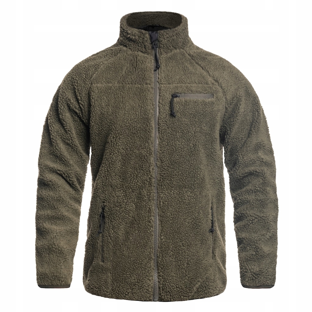 Bunda Brandit plyšová fleecová rozepínací bunda Teddyfleece Jacket Olive L