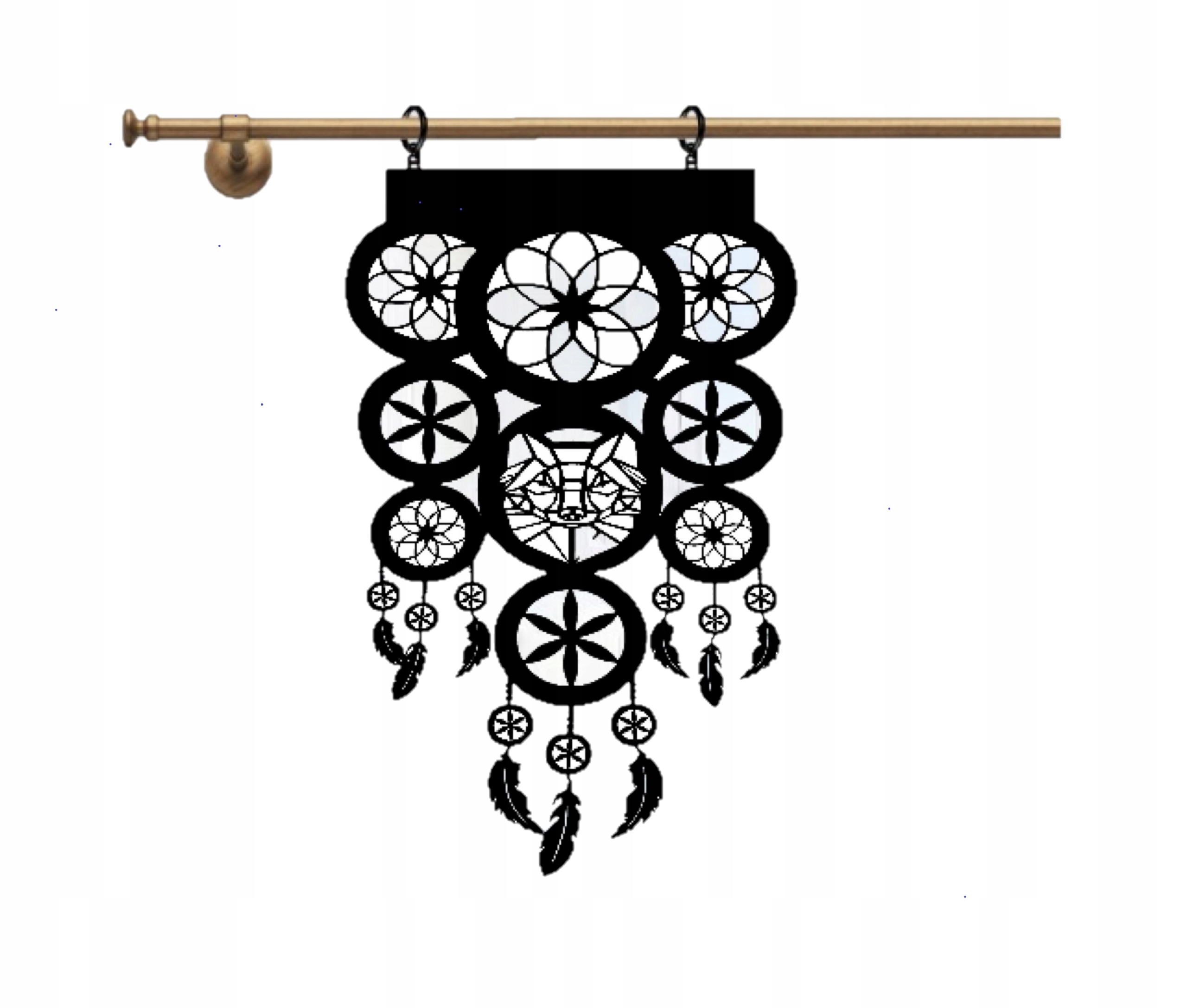 

Panel Z Wilkiem Łapacz Snów Dekor Pionowy 60x100