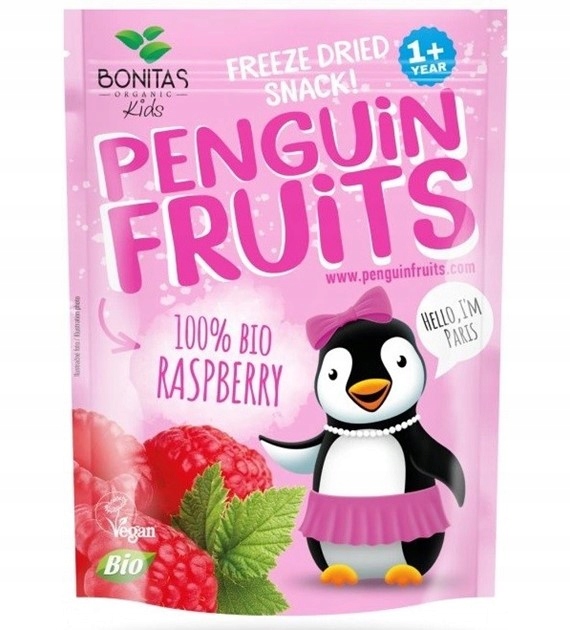 BONITAS ORGANIC LIOFILIZOWANE MALINY CHRUPIĄCA PRZEKĄSKA BIO 10g