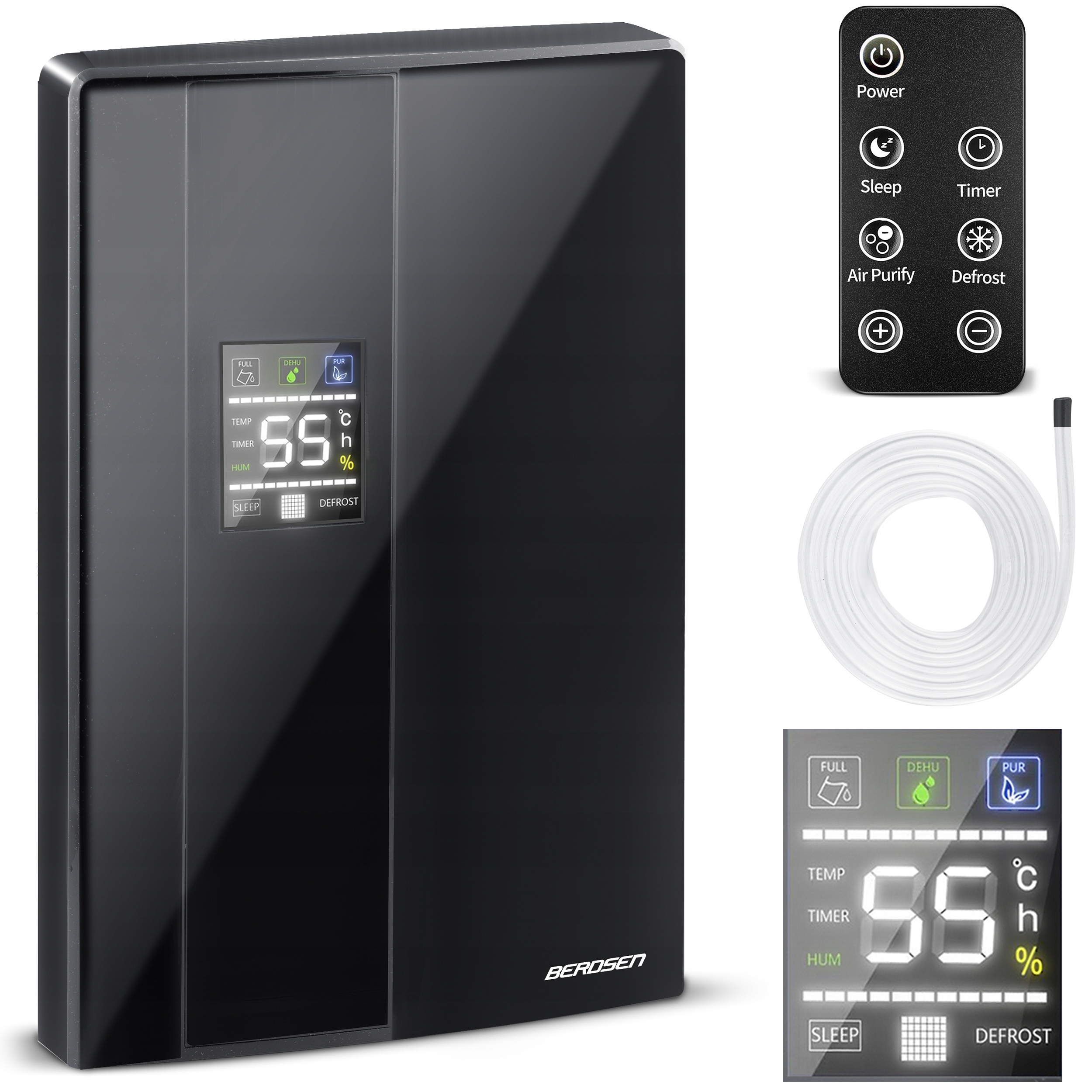 Osuszacz Powietrza Pochłaniacz Wilgoci Lampa Uv 2000 ml Led