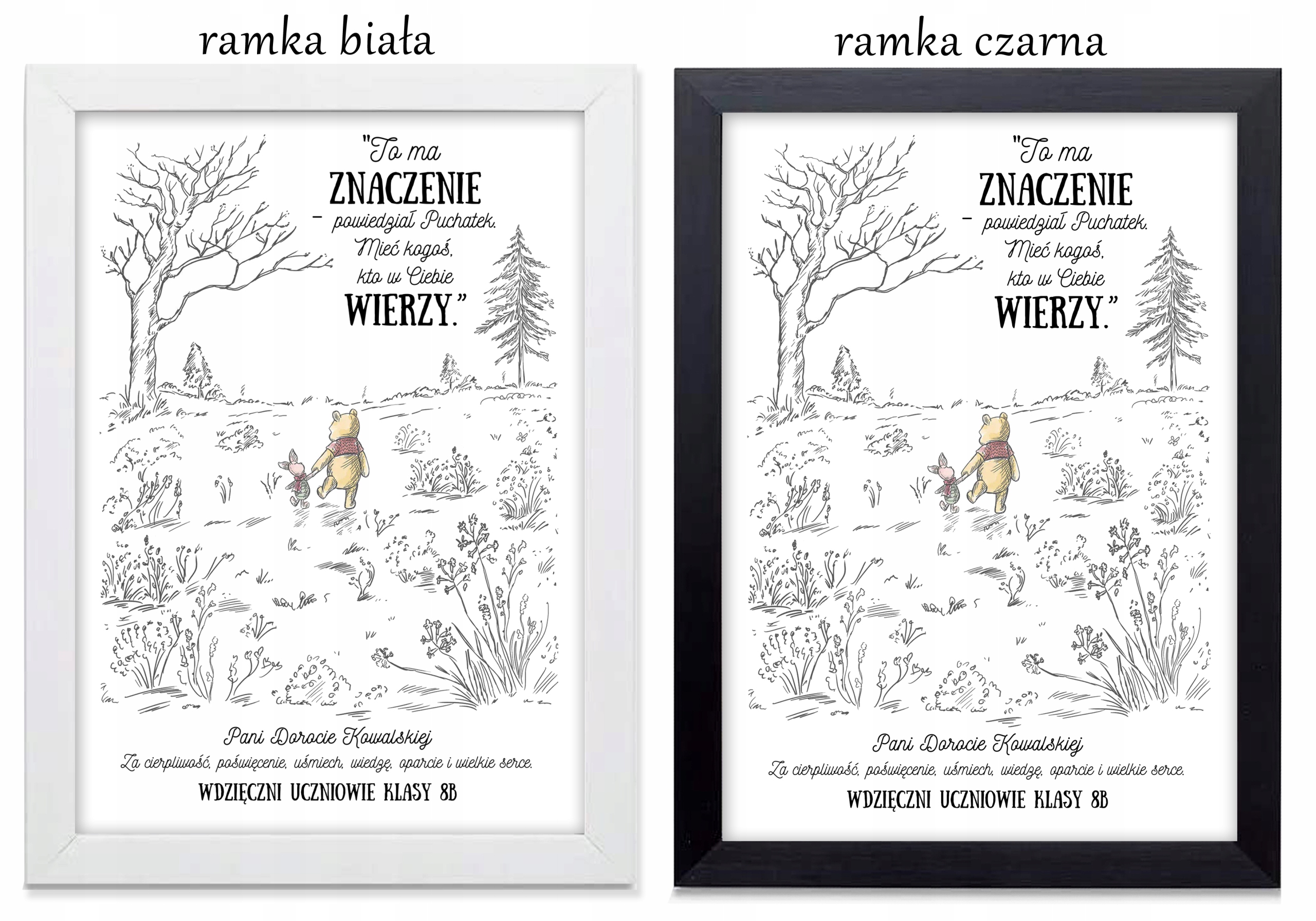 PLAKAT DLA NAUCZYCIELA NAUCZYCIELKI PODZIĘKOWANIE CYTAT PREZENT W RAMCE Marka inna