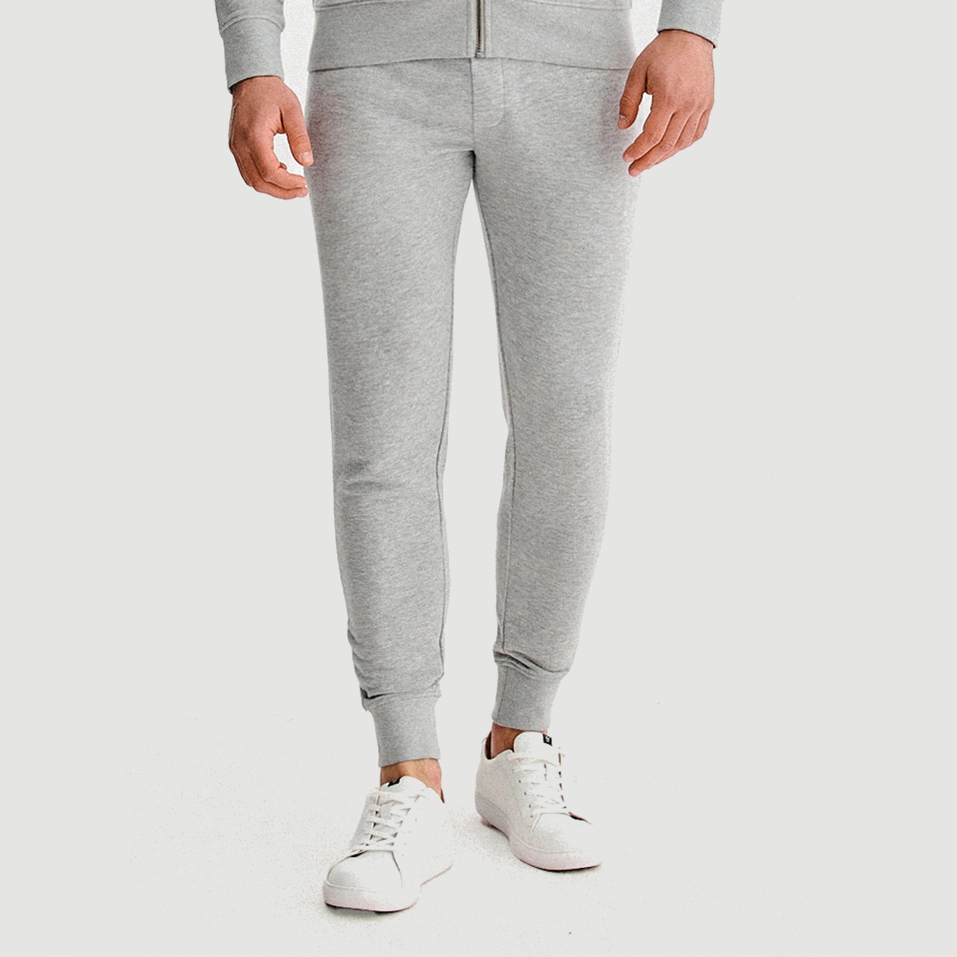 Szare spodnie dresowe męskie z bawełną Slim Fit Pako Lorente roz. XL