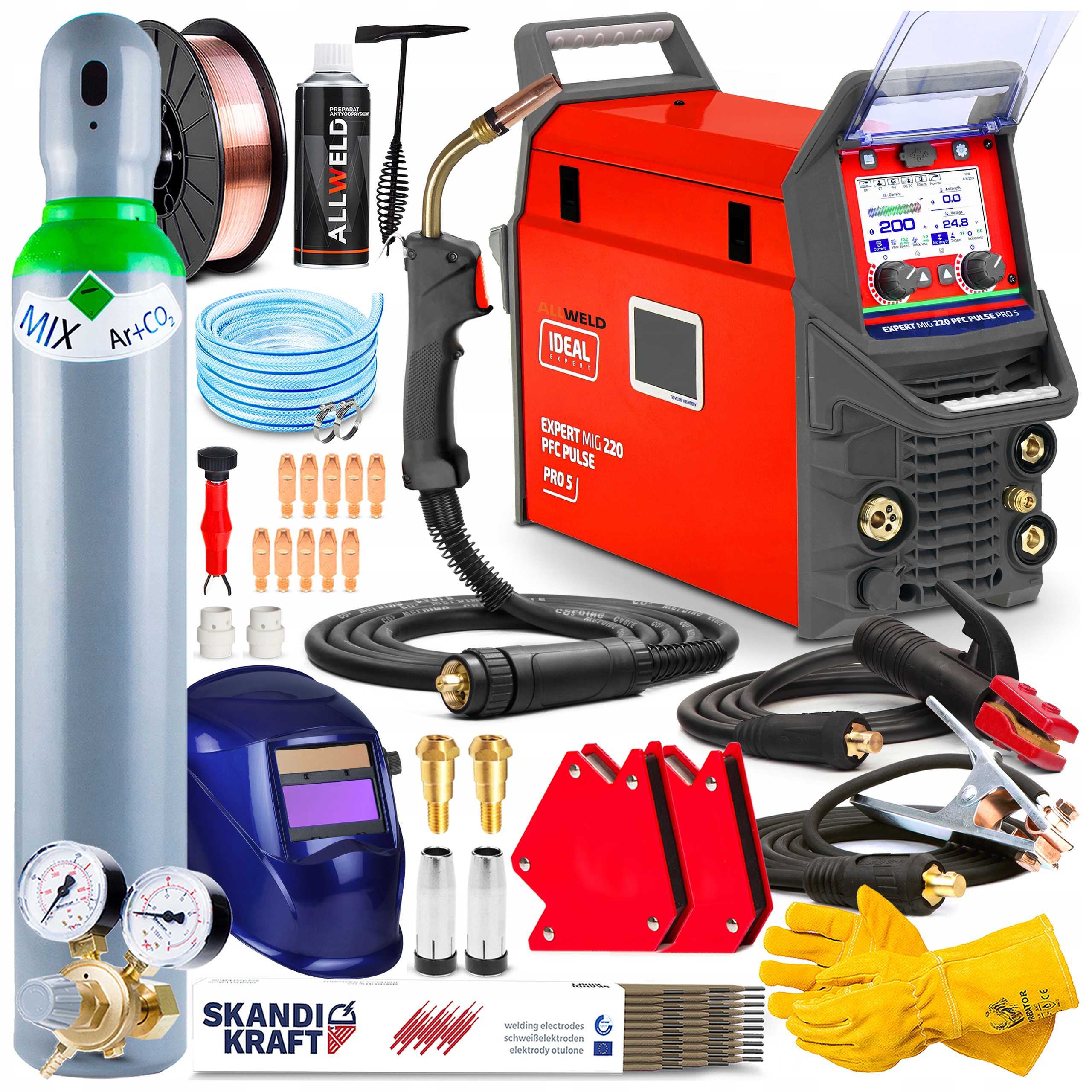 Svařovací Stroj Migomat Ideal Expert Mig 220 Pfc Pulse PRO5 Mma Tig 200A 4R Alu