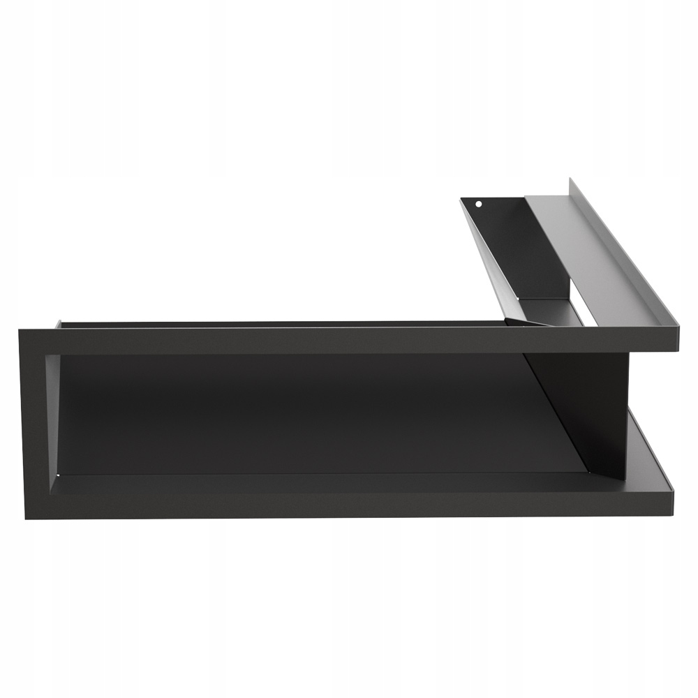 Krbová Mřížka rohová Luft Větrací 80X40X12 cm Černá Kovová P/l