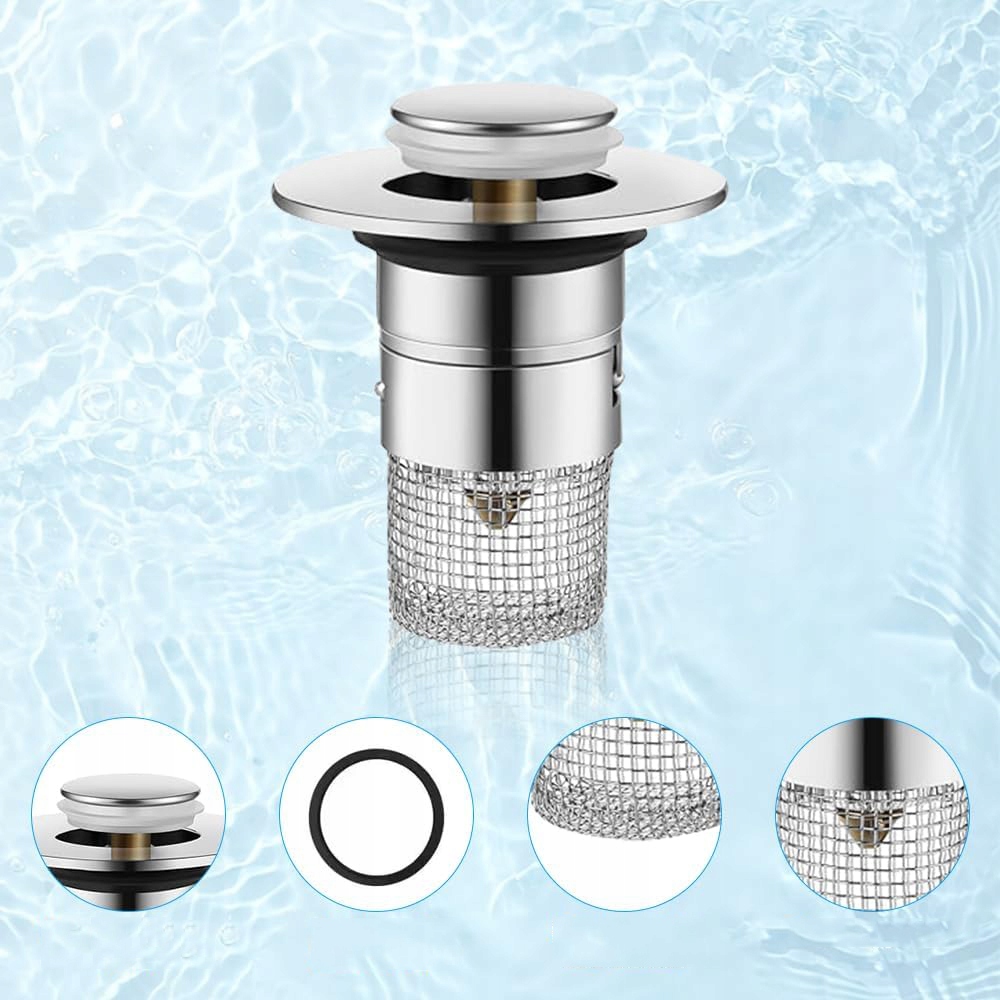 KORKI DO ZLEWU, KOREK ODPŁYWOWY ZE STALI NIERDZEWNEJ DO KUCHNI 34 - 40 MM Materiał wykonania metal