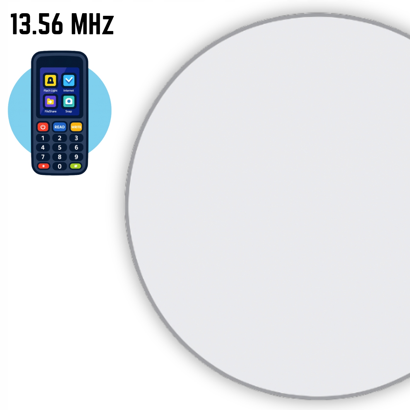 KRĄŻEK DOSTĘPU RFID 13.56 MHz MIFARE ZBLIŻENIOWY IC PROGRAMOWALNY DOMOFON
