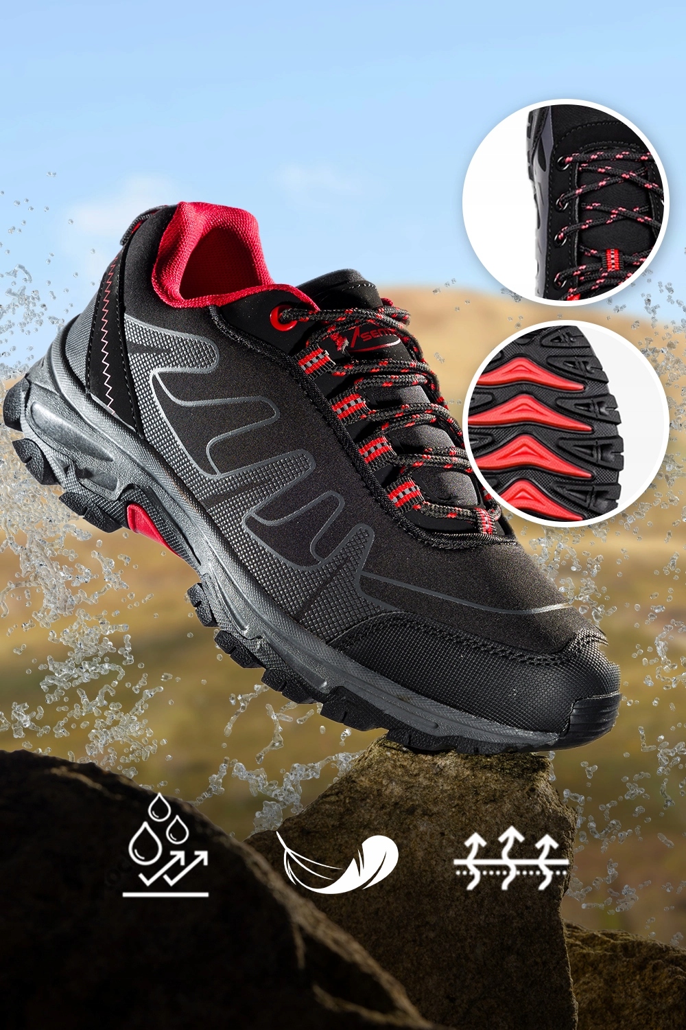 BUTY TREKKINGOWE DAMSKIE GÓRSKIE TURYSTYCZNE SPORTOWE SOFTSHELL LEKKIE r 39 Oryginalne opakowanie producenta pudełko