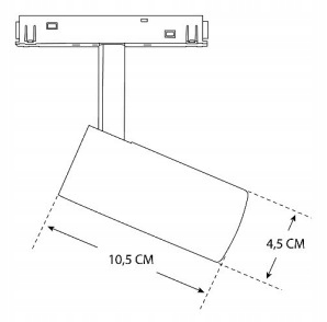 Lampa magnetyczna reflektor LED premium 7W 4000K Długość 0.1 m