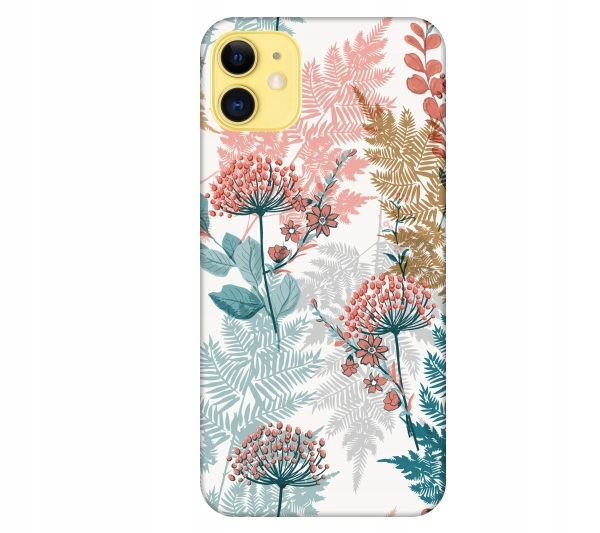 

Etui pokrowiec do iPhone 11 Floral kwiaty liscie